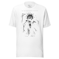 Graphic Tee Chiaroscuro Saint Print | Unisex Streetwear Shirt, Vintage Aesthetic, Industrial Monochrome, Gift for Him Her