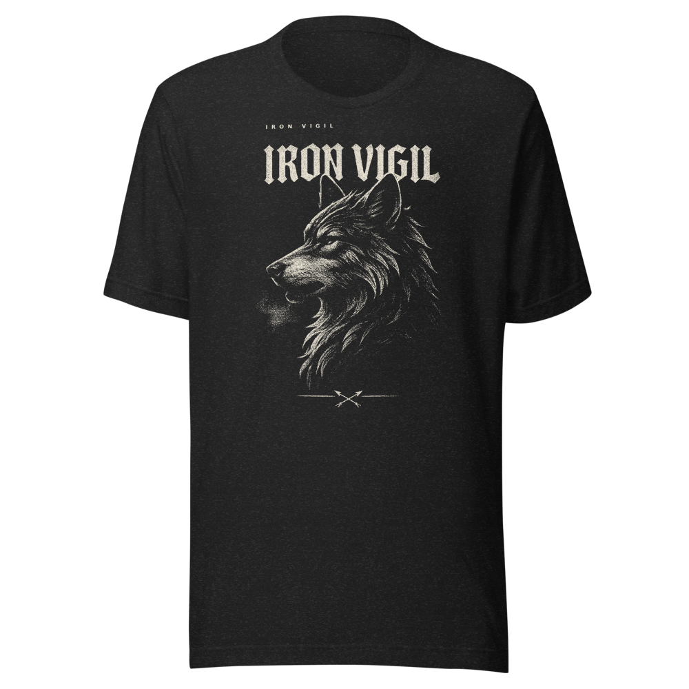 Heraldic wolf graphic tee, vintage distressed blackletter screenprint, unisex streetwear shirt | dark fantasy aesthetic | gift for him her