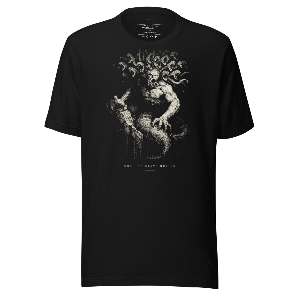 Chiaroscuro graphic tee, dark streetwear shirt, vintage monochrome unisex tee, ink drip aesthetic, gift for him or her