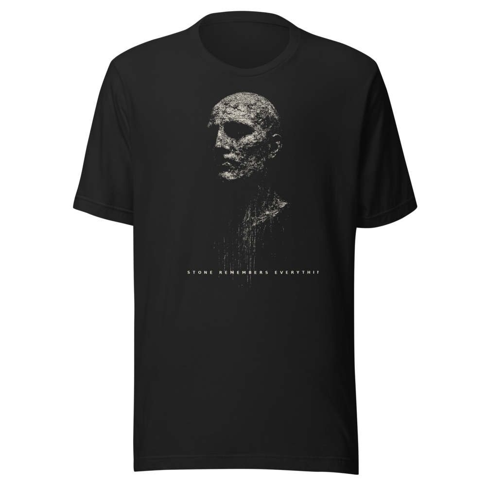 Graphic Tee Drowned Colossus Noir | Textured Etching Streetwear Shirt | Vintage Aesthetic Unisex Tee | Gift for Him Her