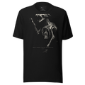 Graphic tee chiaroscuro dissolution print, unisex black heavyweight streetwear shirt, vintage aesthetic, gift for him or her