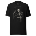 Reaper graphic tee, monochrome streetwear shirt, vintage noir etching style, unisex aesthetic t-shirt, gift for him or her