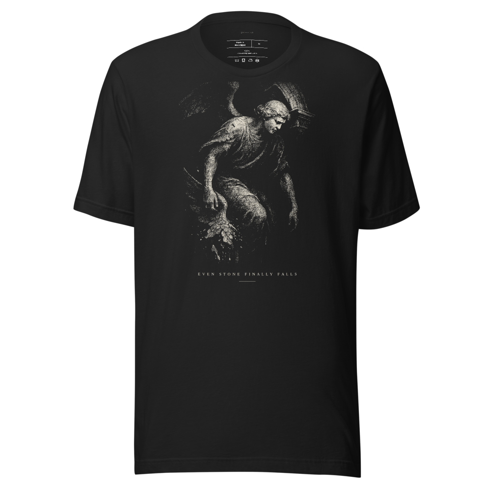 Fallen Angel Graphic Tee, Chiaroscuro Noir Streetwear Shirt, Unisex Vintage Aesthetic Tee, Dark Art Gift for Him or Her