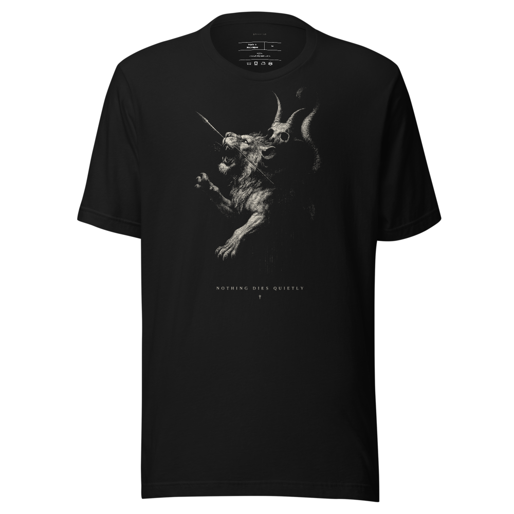 Chimera graphic tee, dark streetwear shirt, Baroque chiaroscuro monochrome print, vintage 90s aesthetic unisex tee, gift for him her