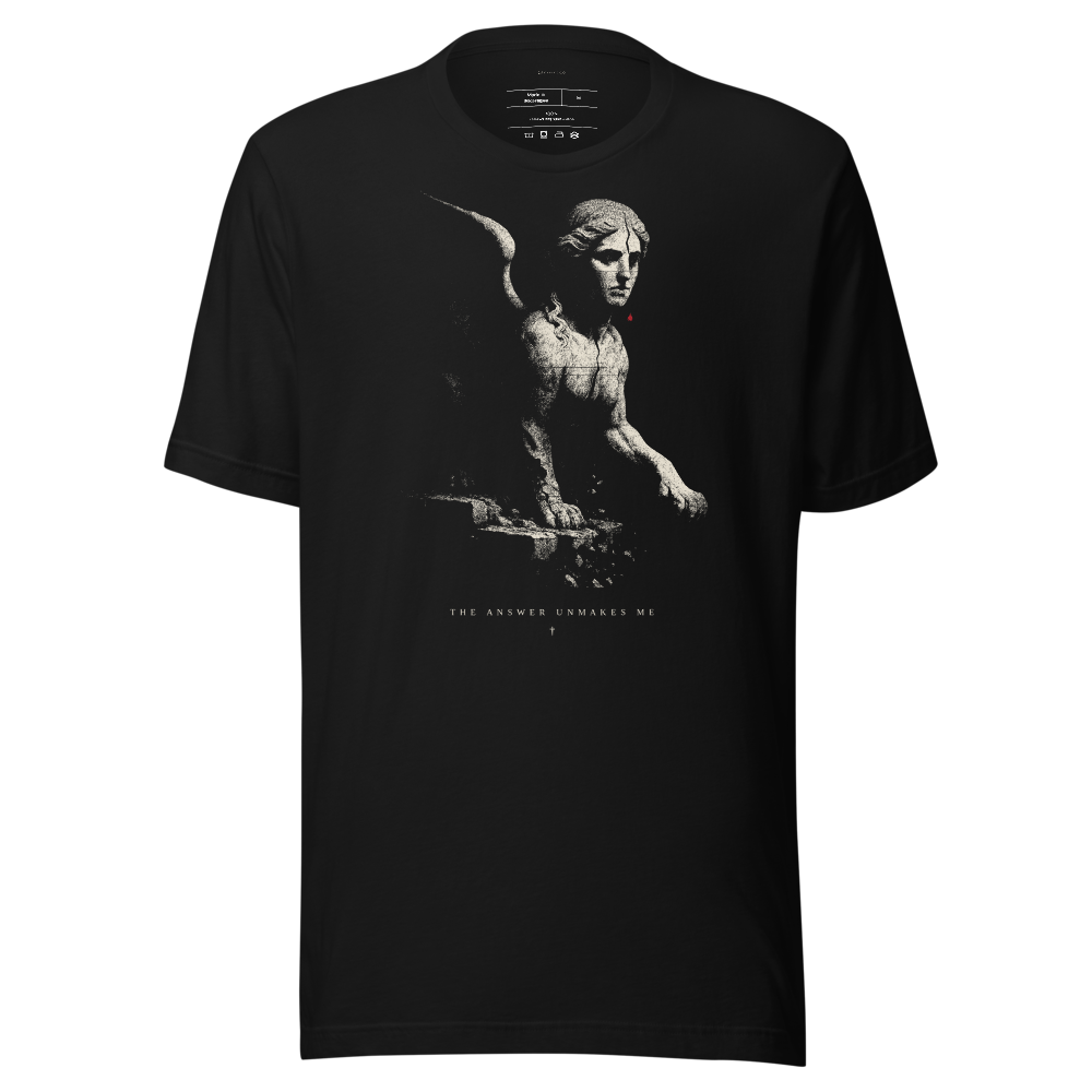 Sphinx graphic tee, chiaroscuro streetwear shirt, vintage noir unisex t-shirt, high contrast monochrome art tee, gift for him or her