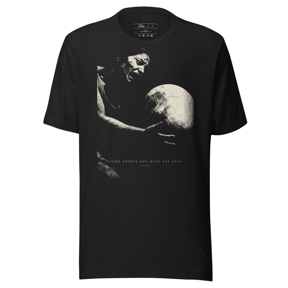 Graphic tee baroque chiaroscuro streetwear shirt | monochrome ink drip vintage aesthetic | unisex dark art tee, gift for him her