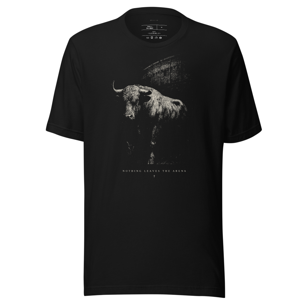 Graphic Tee Black Colosseum Beast Print | Chiaroscuro Streetwear Shirt | Vintage Monochrome Unisex Tee | Aesthetic Gift for Him Her