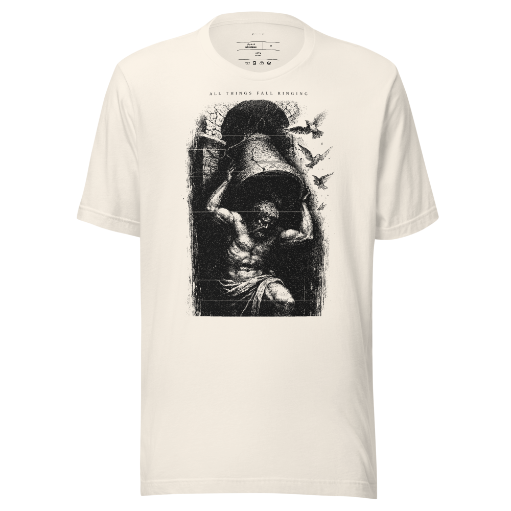 Graphic Tee Noir Bell Tower Etching | Unisex Streetwear Vintage Aesthetic Shirt | Chiaroscuro Art | Gift for Him Her