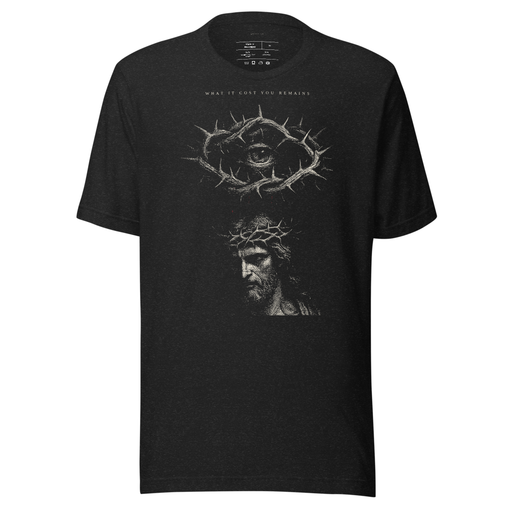 Graphic Tee Dissolving Crown, Vintage Streetwear Unisex T-Shirt | Baroque Etching Art, Aesthetic Black Shirt, Gift for Him or Her