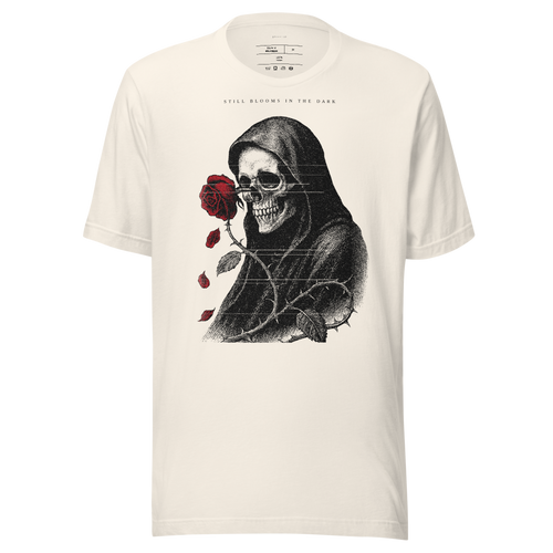 Botanical Engraving Graphic Tee | Thorn Rose Unisex Streetwear Shirt | Vintage Aesthetic T-Shirt, Gift for Him or Her, Black Tee