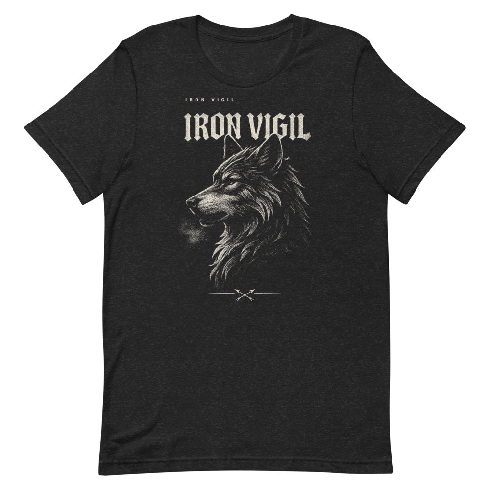 Heraldic wolf graphic tee, vintage distressed blackletter screenprint, unisex streetwear shirt | dark fantasy aesthetic | gift for him her