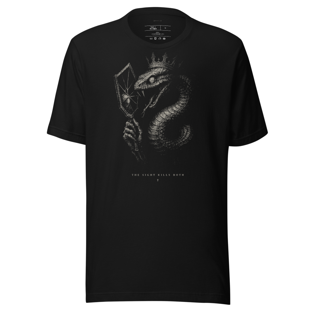 Graphic tee dark art streetwear shirt | chiaroscuro engraving, ink drip, monochrome vintage aesthetic | unisex gift for him or her