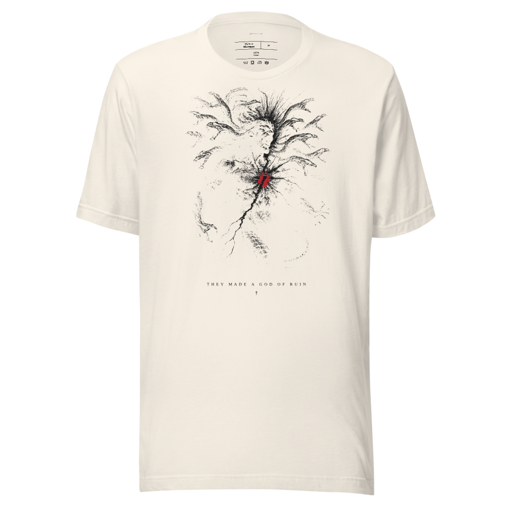 Graphic tee chiaroscuro dissolution print, unisex streetwear t-shirt, vintage ink drip monochrome aesthetic shirt, gift for him her
