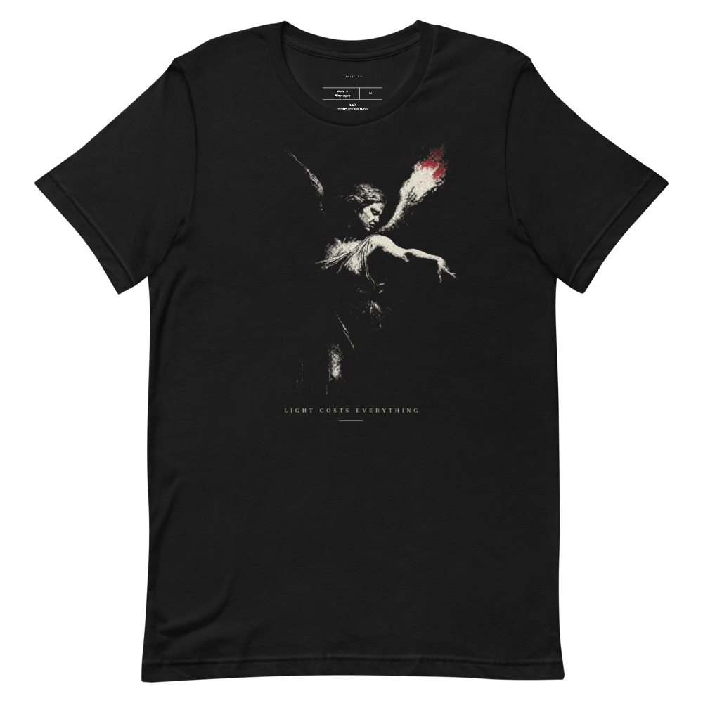 Baroque graphic tee, monochrome streetwear shirt | vintage aesthetic unisex t-shirt, chiaroscuro ink art, gift for him or her