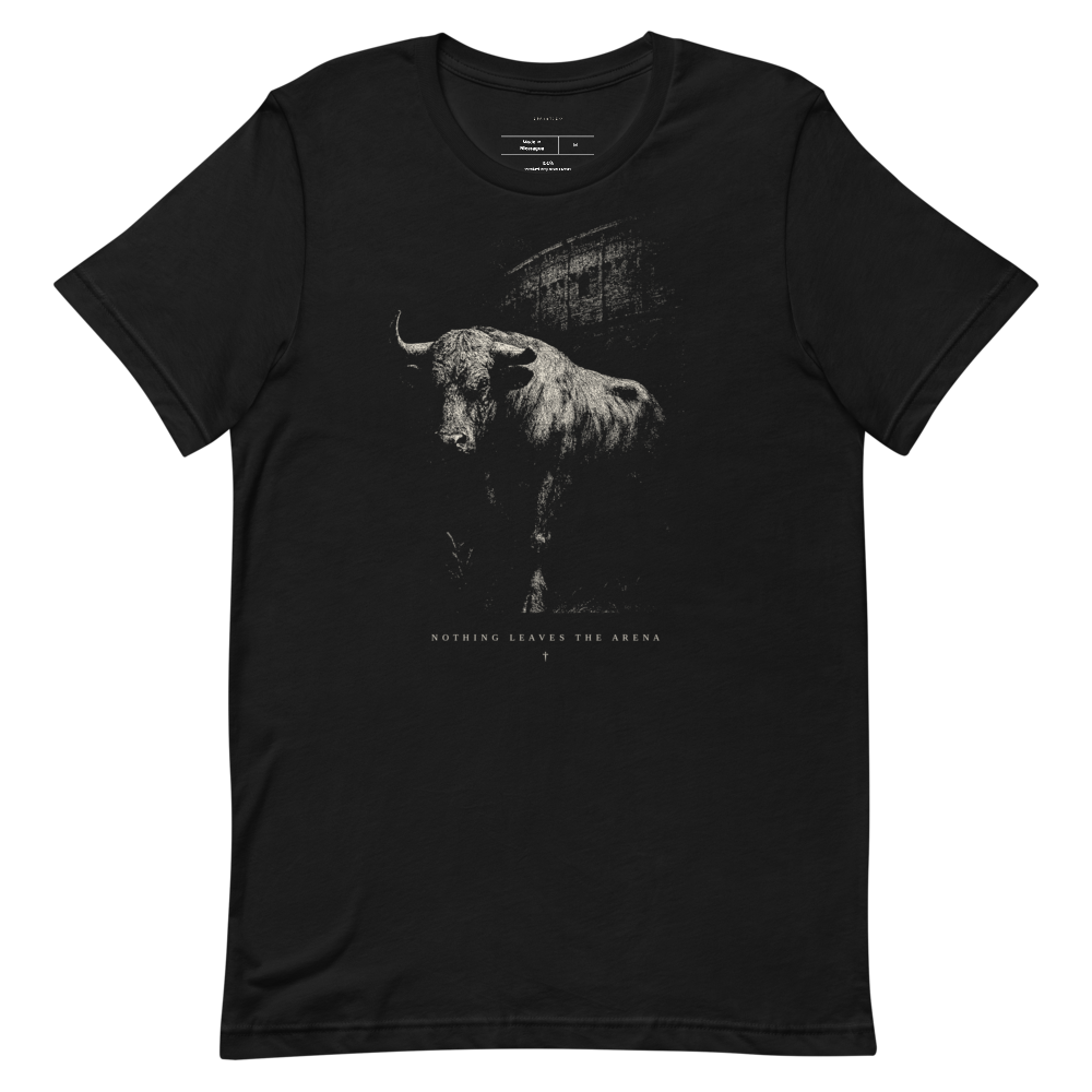 Graphic Tee Black Colosseum Beast Print | Chiaroscuro Streetwear Shirt | Vintage Monochrome Unisex Tee | Aesthetic Gift for Him Her