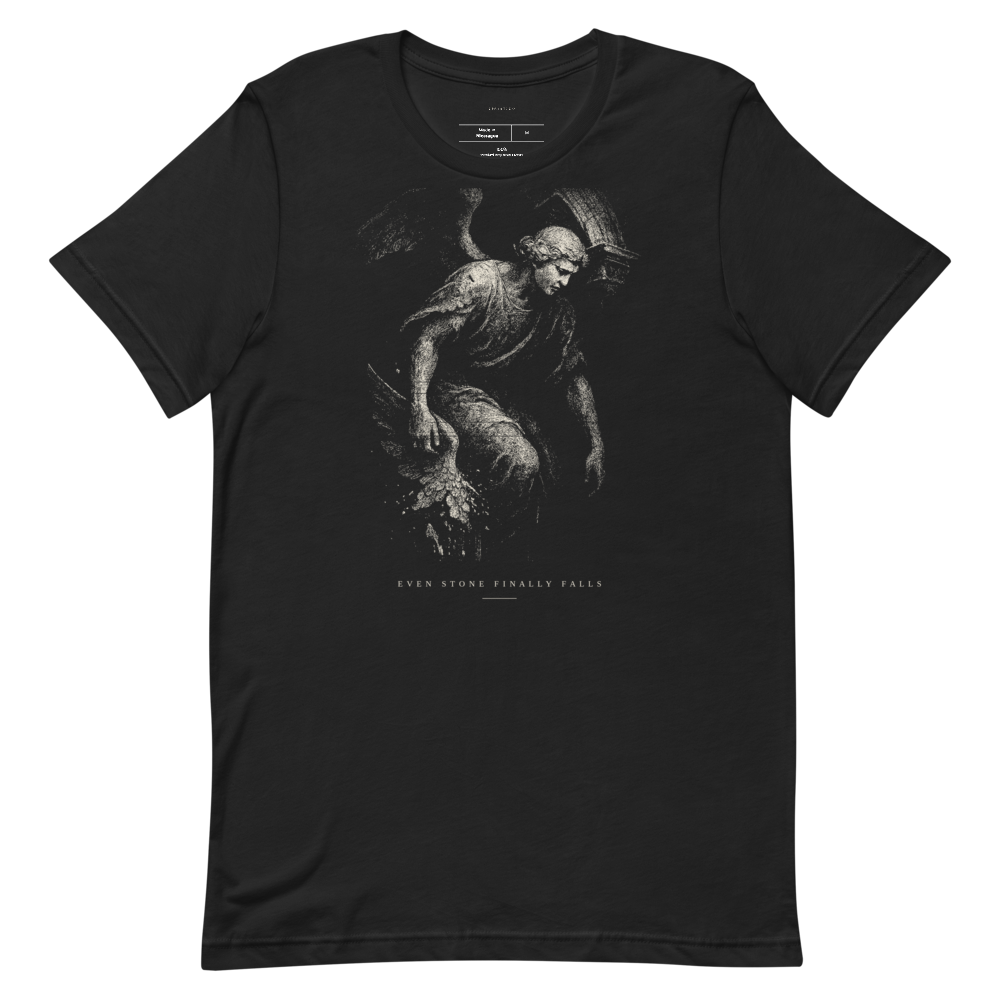 Fallen Angel Graphic Tee, Chiaroscuro Noir Streetwear Shirt, Unisex Vintage Aesthetic Tee, Dark Art Gift for Him or Her