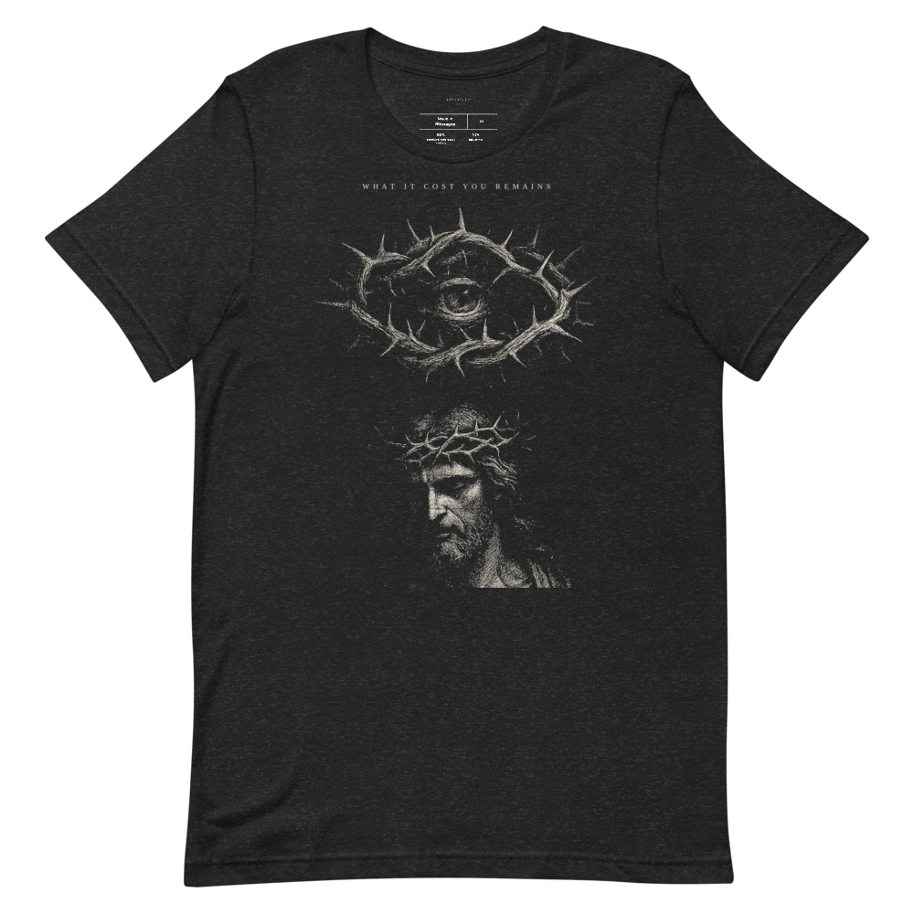 Graphic Tee Dissolving Crown, Vintage Streetwear Unisex T-Shirt | Baroque Etching Art, Aesthetic Black Shirt, Gift for Him or Her