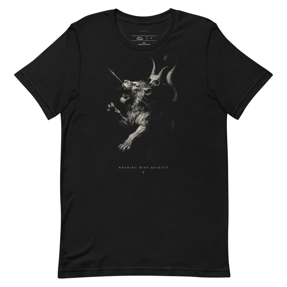 Chimera graphic tee, dark streetwear shirt, Baroque chiaroscuro monochrome print, vintage 90s aesthetic unisex tee, gift for him her