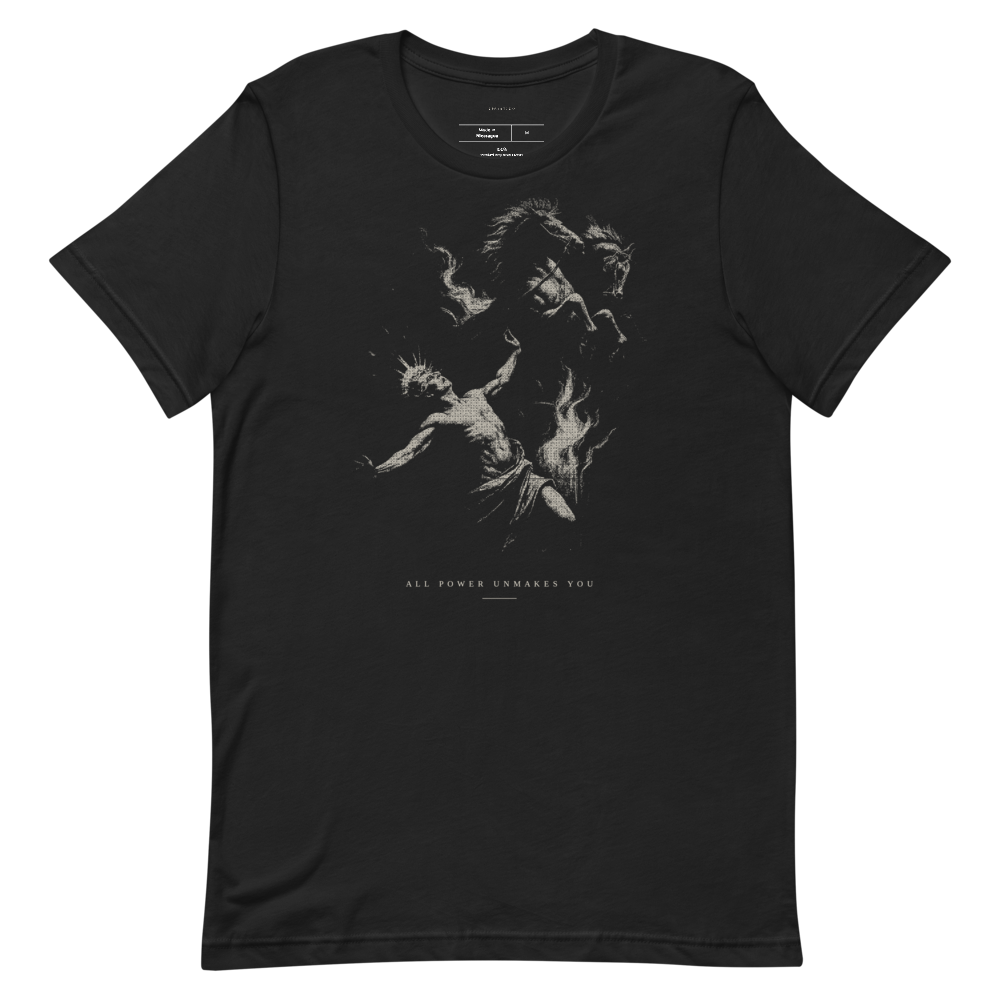 Chiaroscuro graphic tee, black streetwear t-shirt, unisex vintage aesthetic shirt, etching art drip tee, gift for him or her