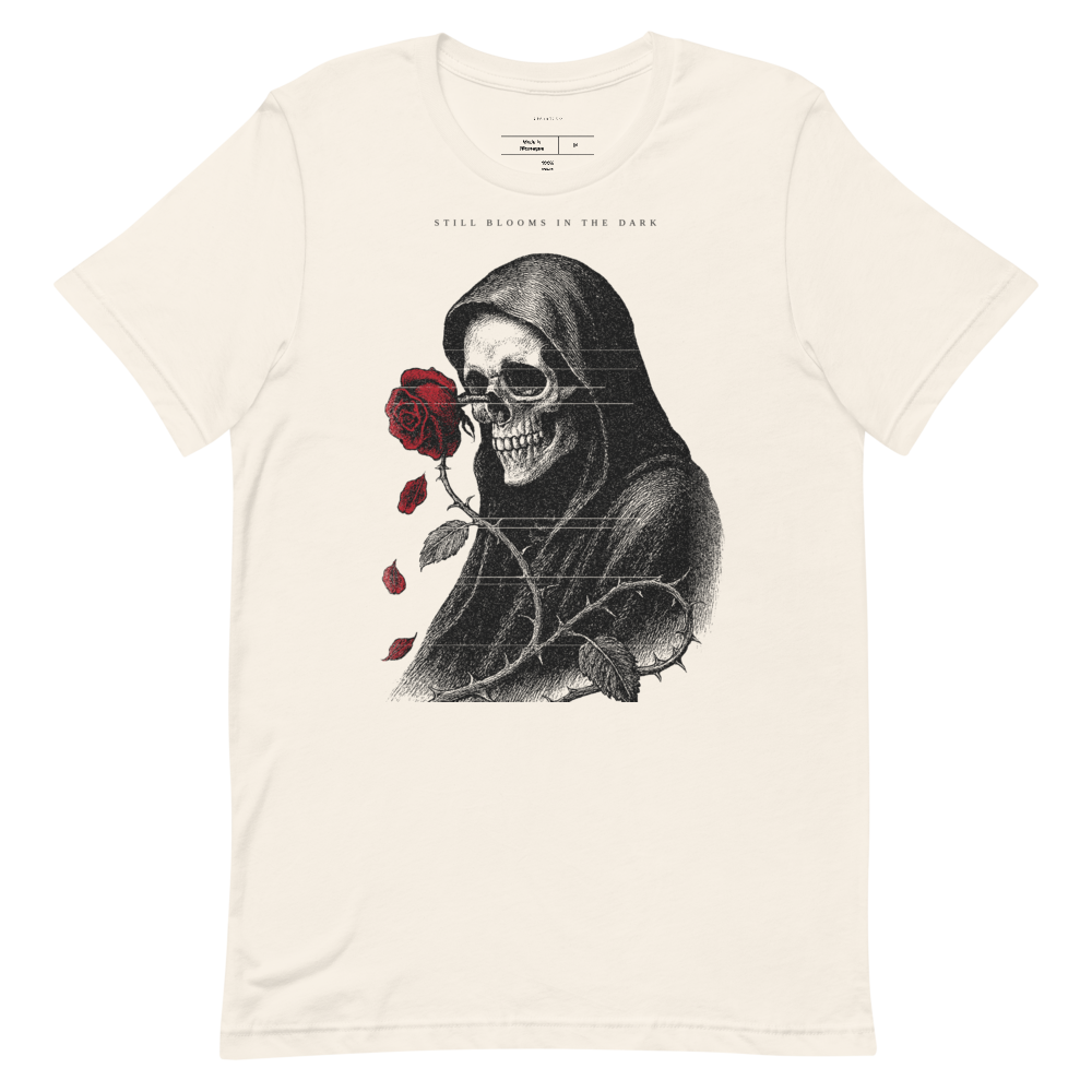 Botanical Engraving Graphic Tee | Thorn Rose Unisex Streetwear Shirt | Vintage Aesthetic T-Shirt, Gift for Him or Her, Black Tee