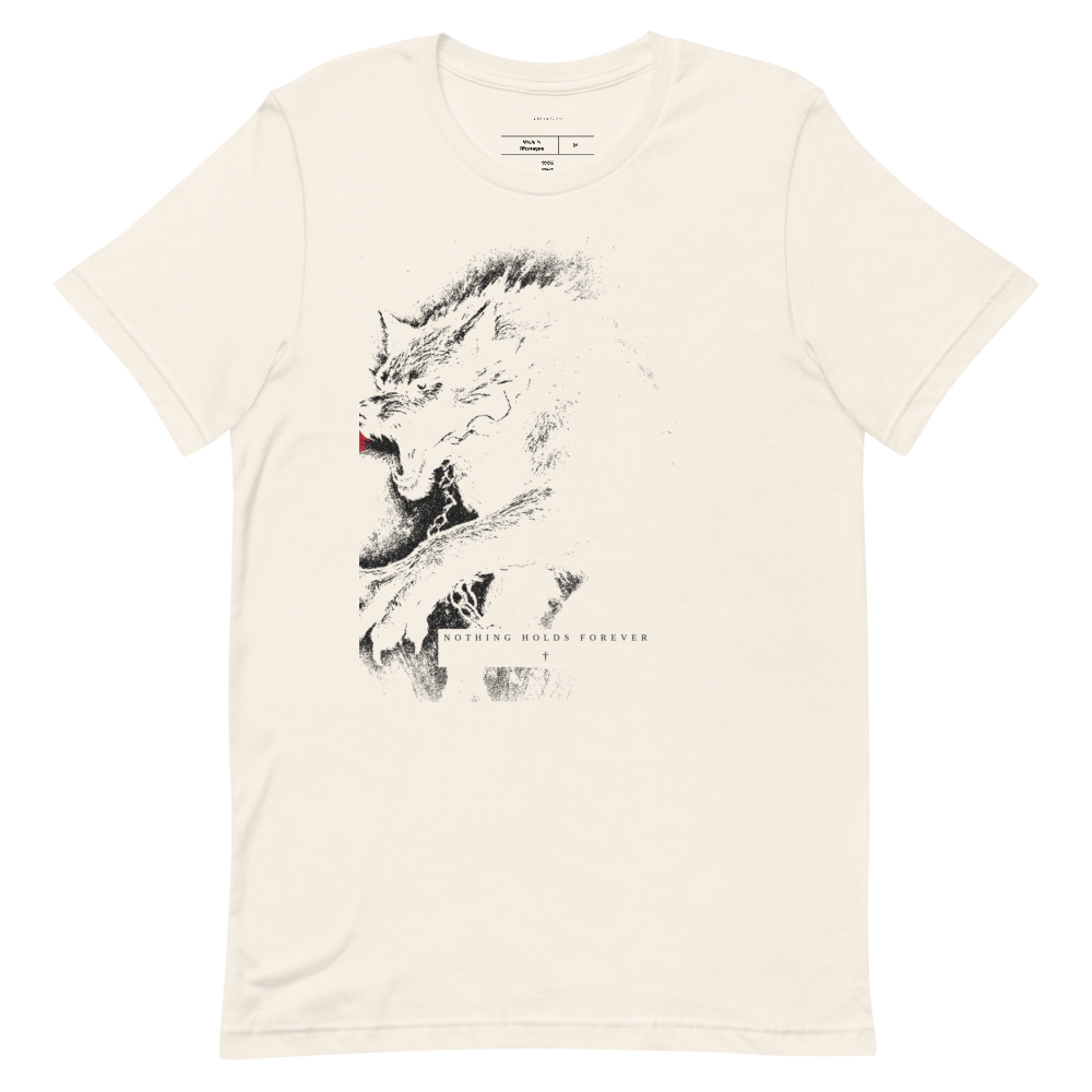 Fenrir Graphic Tee, Chiaroscuro Streetwear Shirt | Vintage 90s Style Unisex Black Tee | Dark Aesthetic Gift for Him or Her