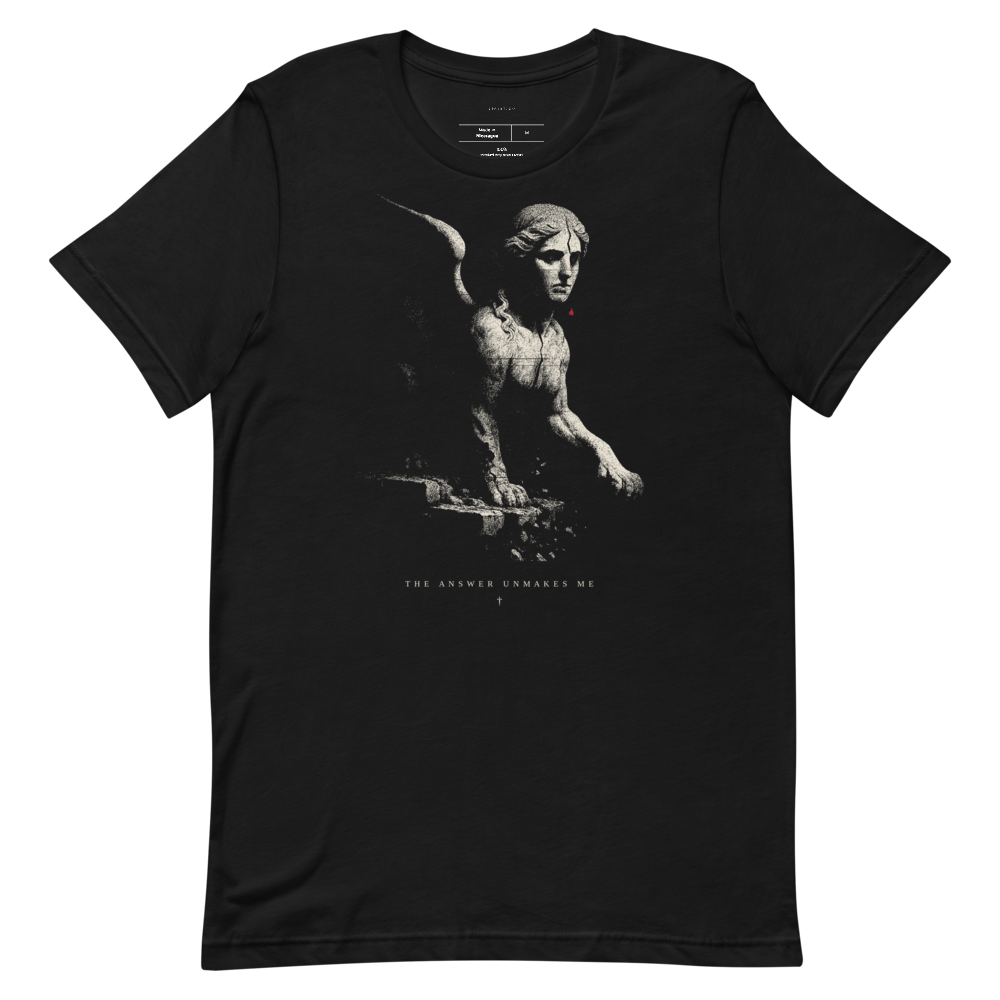 Sphinx graphic tee, chiaroscuro streetwear shirt, vintage noir unisex t-shirt, high contrast monochrome art tee, gift for him or her