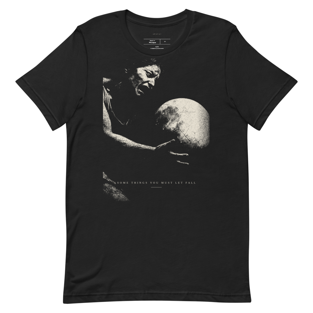 Graphic tee baroque chiaroscuro streetwear shirt | monochrome ink drip vintage aesthetic | unisex dark art tee, gift for him her