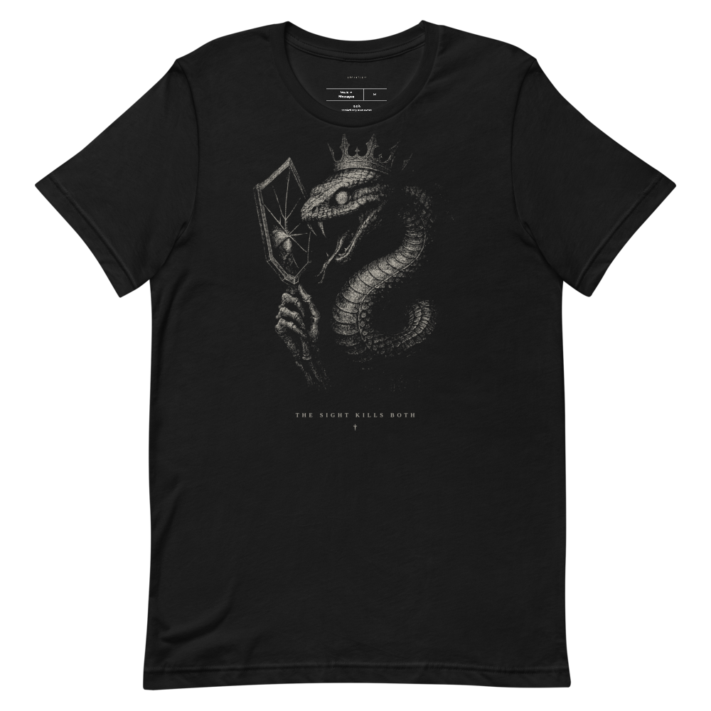 Graphic tee dark art streetwear shirt | chiaroscuro engraving, ink drip, monochrome vintage aesthetic | unisex gift for him or her