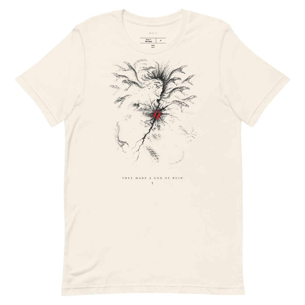 Graphic tee chiaroscuro dissolution print, unisex streetwear t-shirt, vintage ink drip monochrome aesthetic shirt, gift for him her