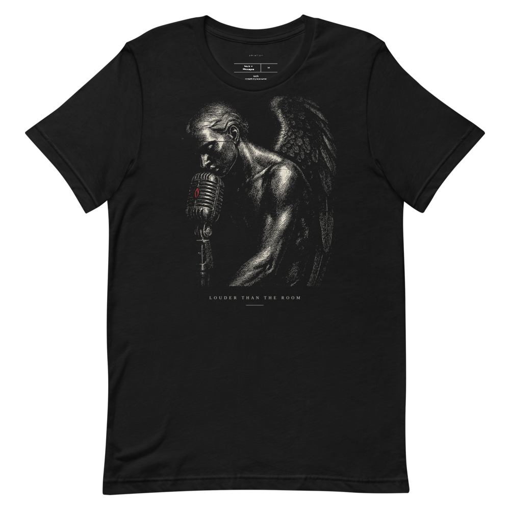 Graphic T-Shirt with Engraving Style Print | Unisex Streetwear Tee, Vintage Aesthetic Shirt, Gift for Him or Her, Black Cotton Crewneck